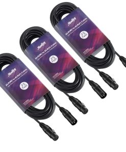 Cables XLR Moukey 25ft Macho a Hembra Cable de Micrófono 25
