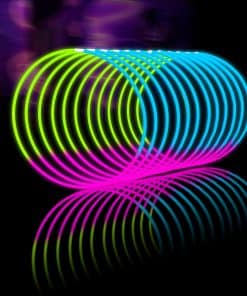 Paquete de 100 collares de luz Glow Fever Glow Sticks 22''