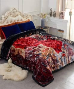 Manta de Lana JML, Manta Gruesa de Felpa Tamaño King 85" x