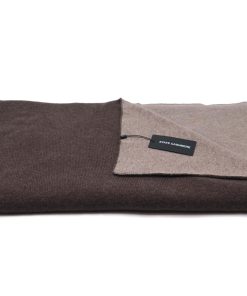 Manta Reversible de Cashmere State - Manta de -Black Coffee/