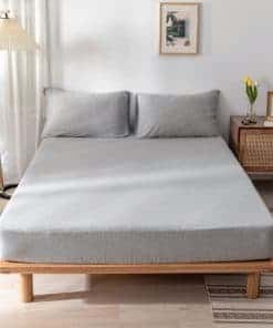 Sábana Ajustable DONEUS King - Sábana de Algodón de Punto