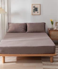 Juego de sábanas ajustadas de jersey de algodón DONEUS de 3