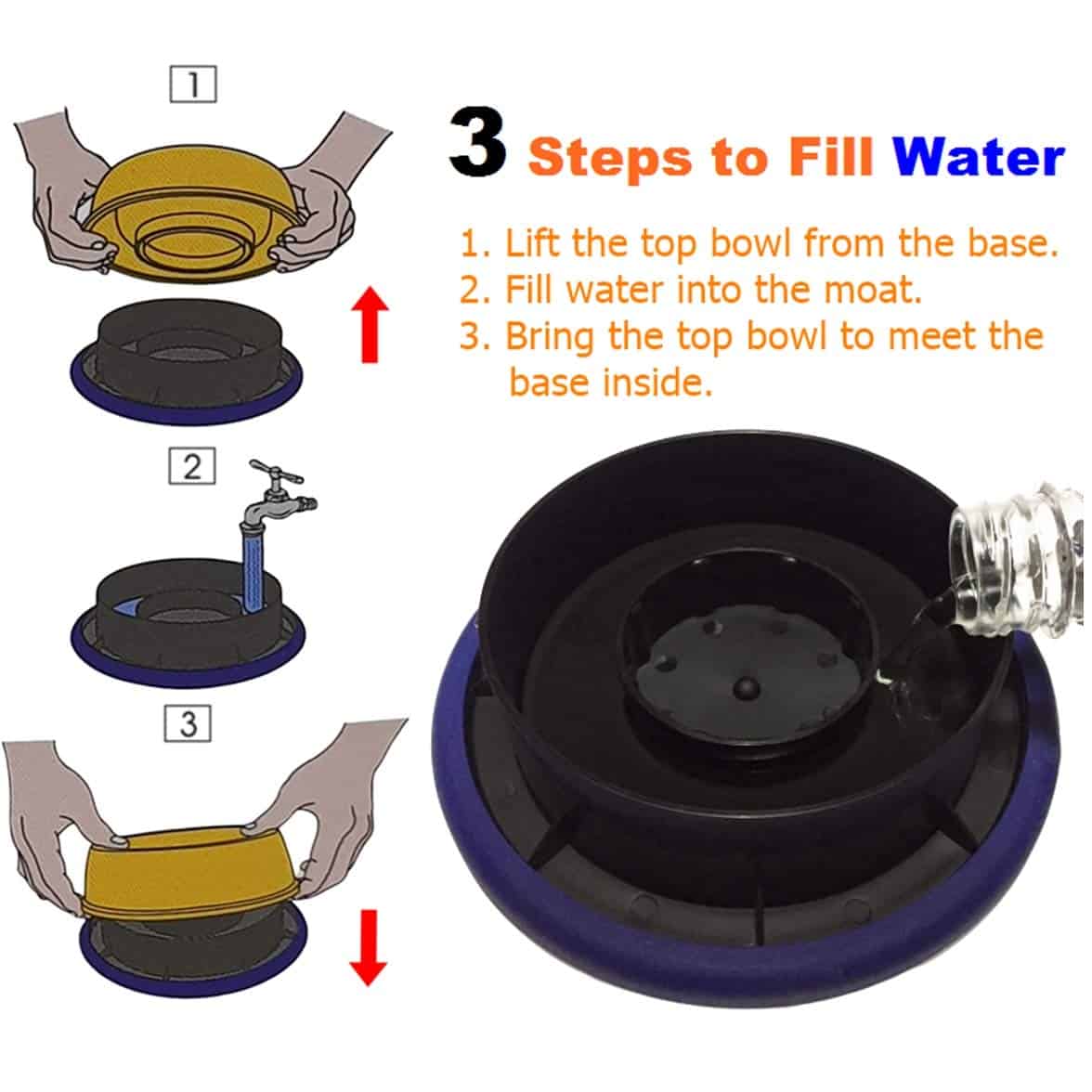 4UtoShop DYL Tazón Para Mascotas de Plástico con Goma - Imagen 4
