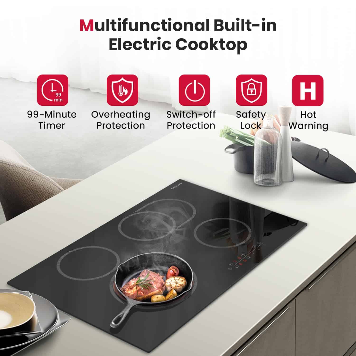 GASLAND Chef Electric Cooktop 30 Inch, Electric Radiant - Imagen 3