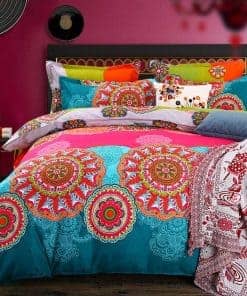 Juego de Funda de Edredón Bohemio de Pangzi de Microfibra