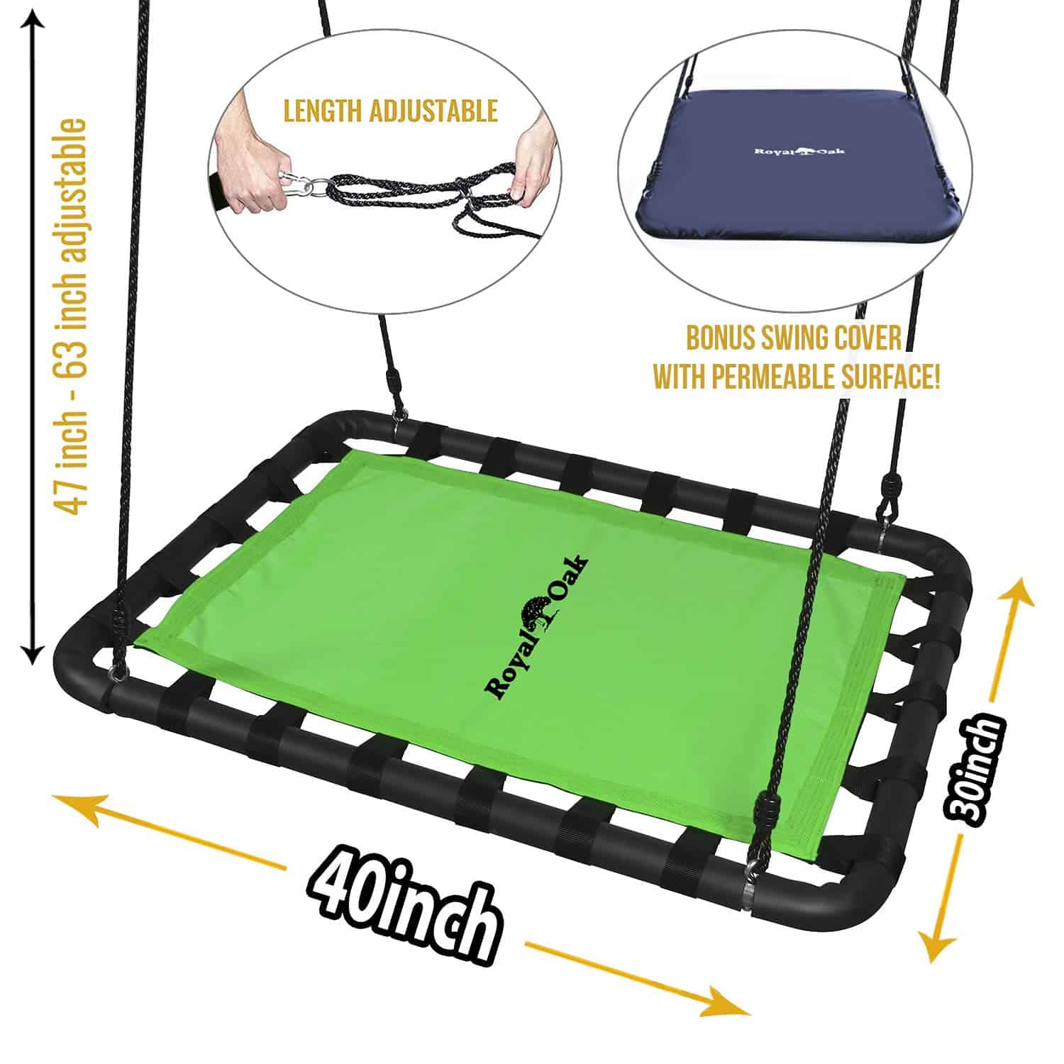 Columpio de Plataforma Gigante, Capacidad de -Verde - Imagen 3