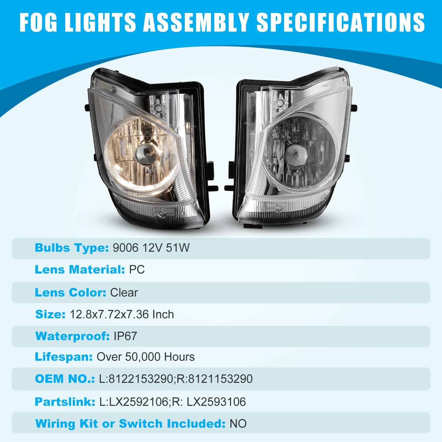 Conjunto de Luces de Niebla CPW Compatible con [2006 2007 - Imagen 6