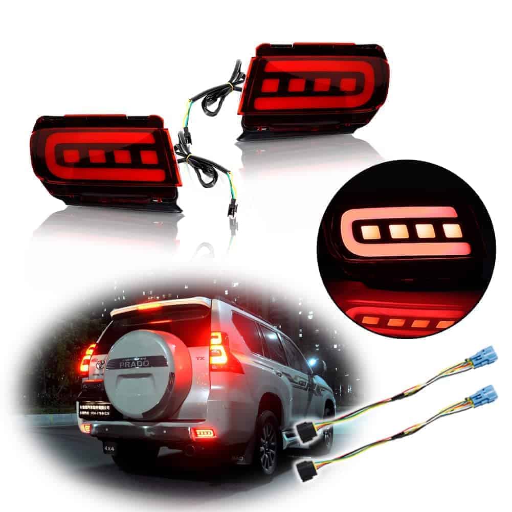 Kit de Luces de Freno y Reflectores Traseros LED Rojos 3D
