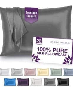 Funda de Almohada de Seda 100% Mulberry Park -Gunmetal