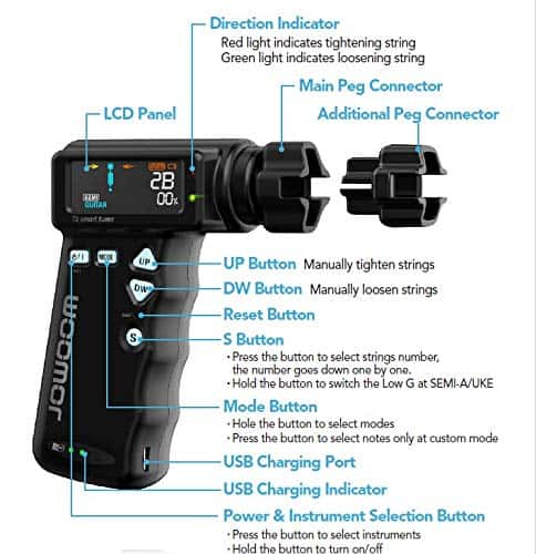 Afinador Automático Inteligente JOWOOM T2 para Guitarra y - Imagen 8