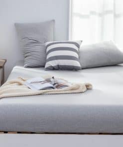 Juego de sábanas de algodón jersey 100%, sábana bajera