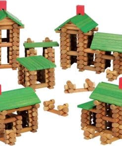 Set de Bloques de Madera para Construir Casa de Troncos