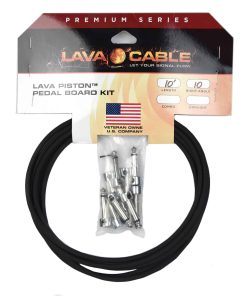 Kit de Pedalboard sin Soldadura Lava Piston Negro c/ Cable