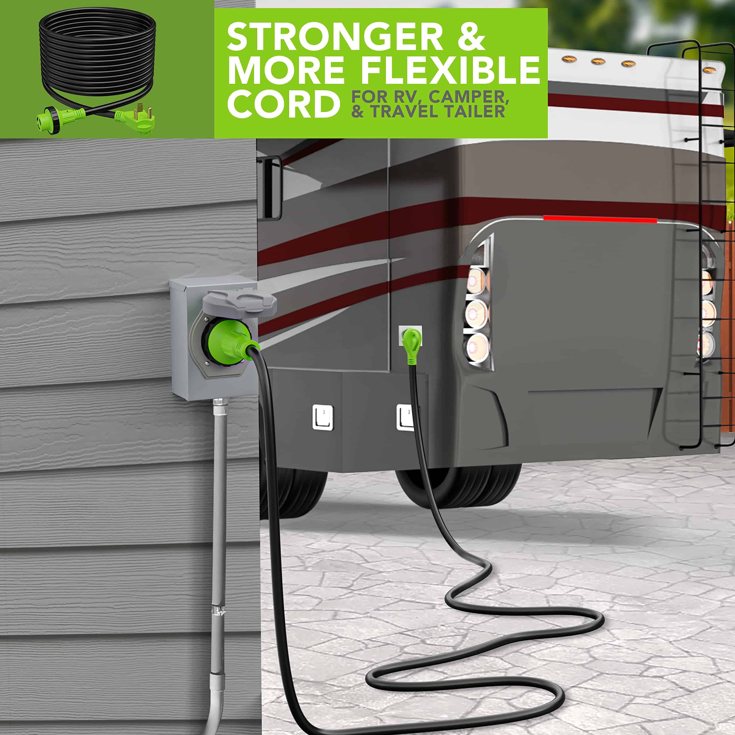 Cable de extensión de 50 pies Leisure Cords con Adaptador - Imagen 7