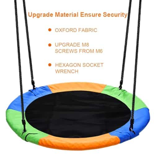 Juegoal 40 Pulgadas Saucer Tree Swing, Columpio Grande con - Imagen 5