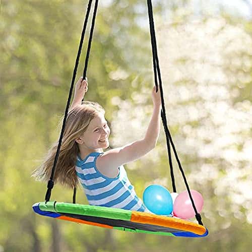 Juegoal 40 Pulgadas Saucer Tree Swing, Columpio Grande con - Imagen 6