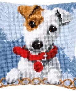 Kit de Cojín de Punto de Cruz Vervaco: Jack Russell, 40 x