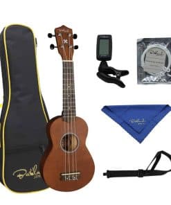 Ukelele Soprano de Madera Hecho a Mano de 21 Pulgadas Kit