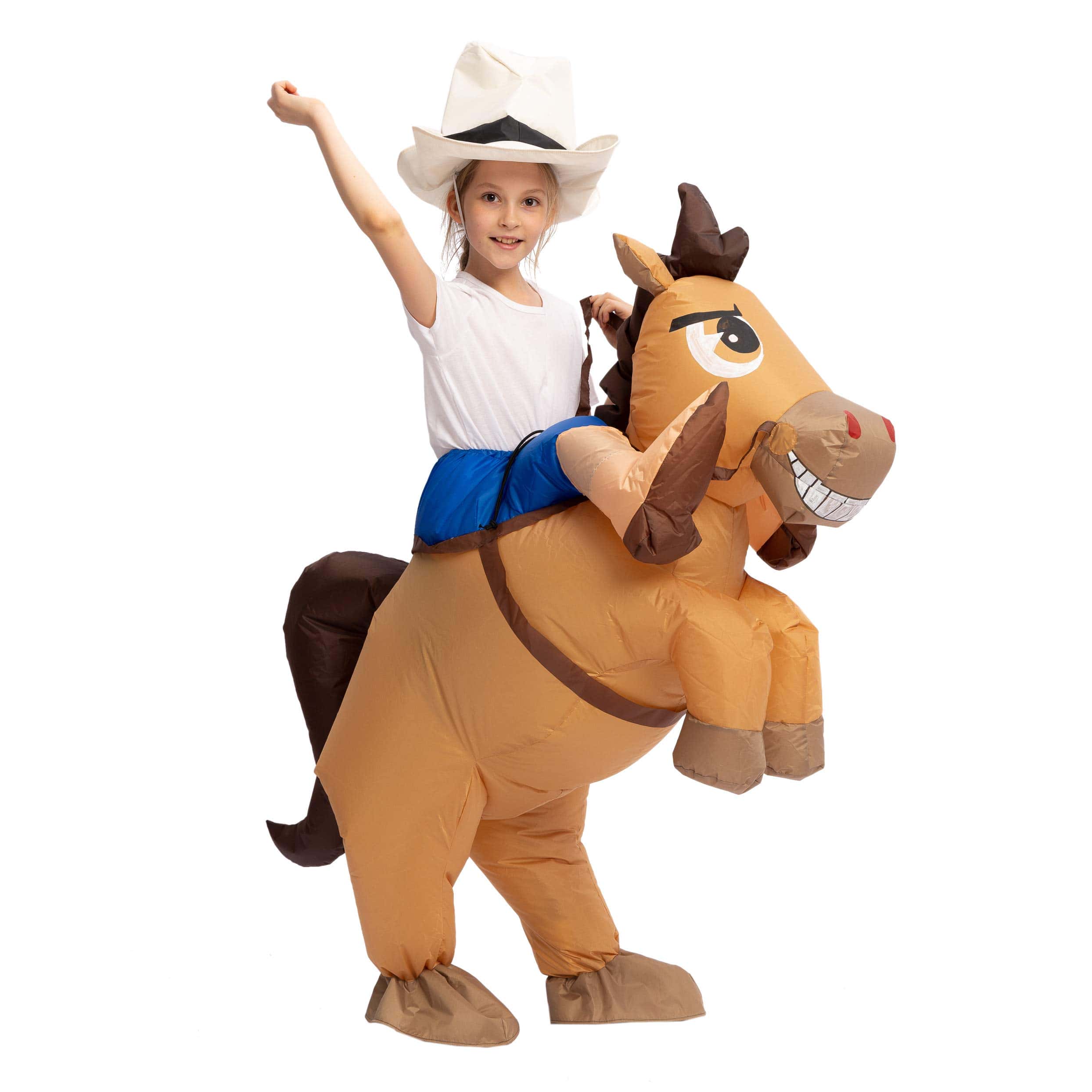 Disfraz de Vaquero Montando un Caballo Inflable - Imagen 3