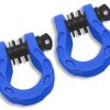 GearAmerica Mega D Ring Shackles - Capacidad de -Azul (2PK)
