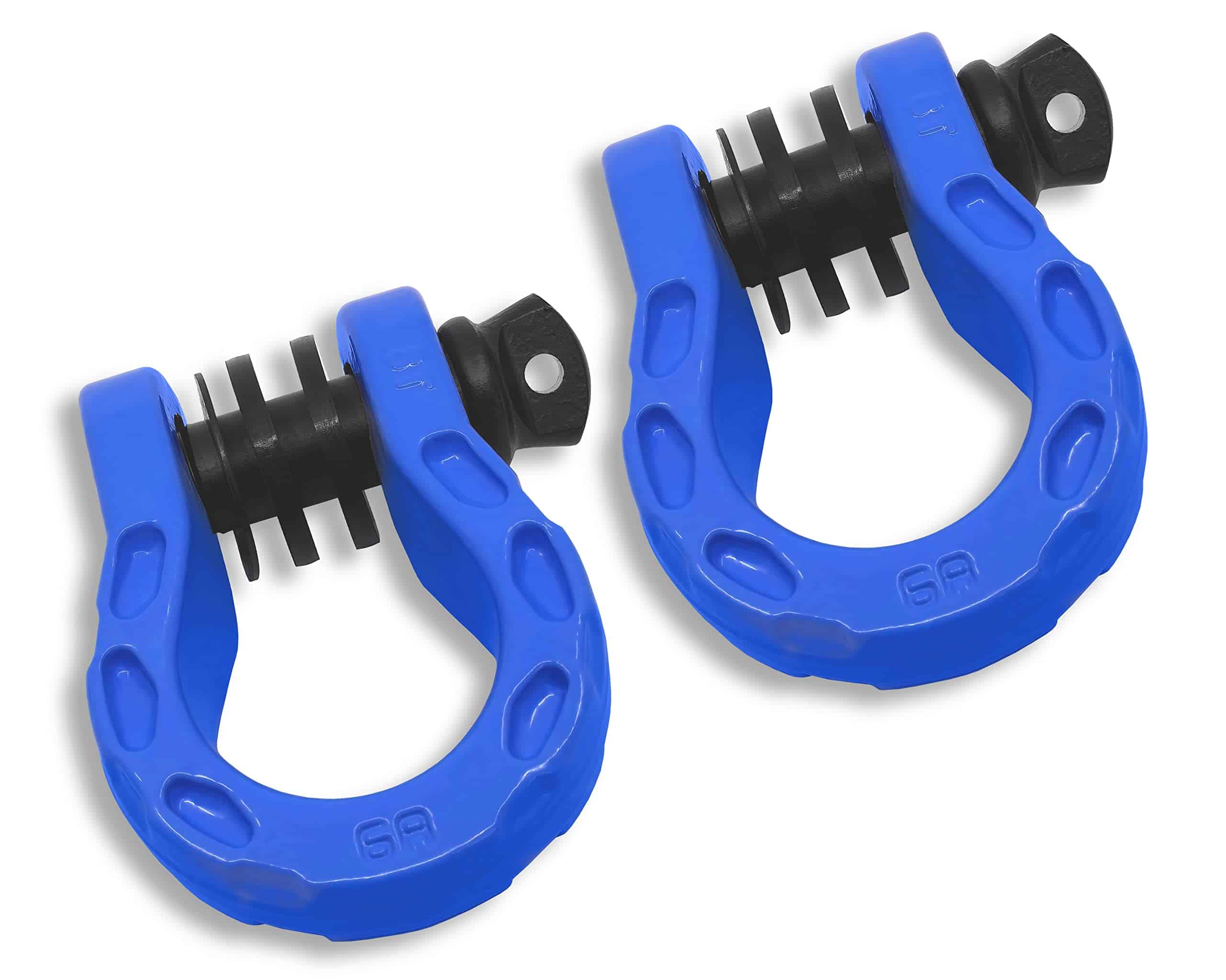 GearAmerica Mega D Ring Shackles - Capacidad de -Azul (2PK)