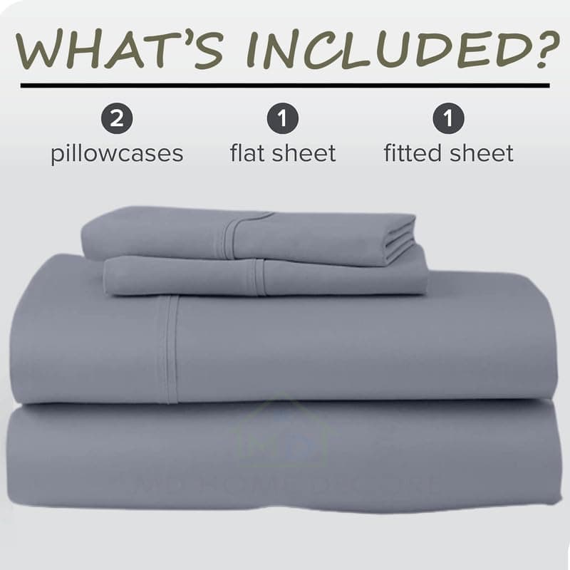 Juego de sábanas de bolsillo extra profundo (4 -Gris Claro S - Imagen 6