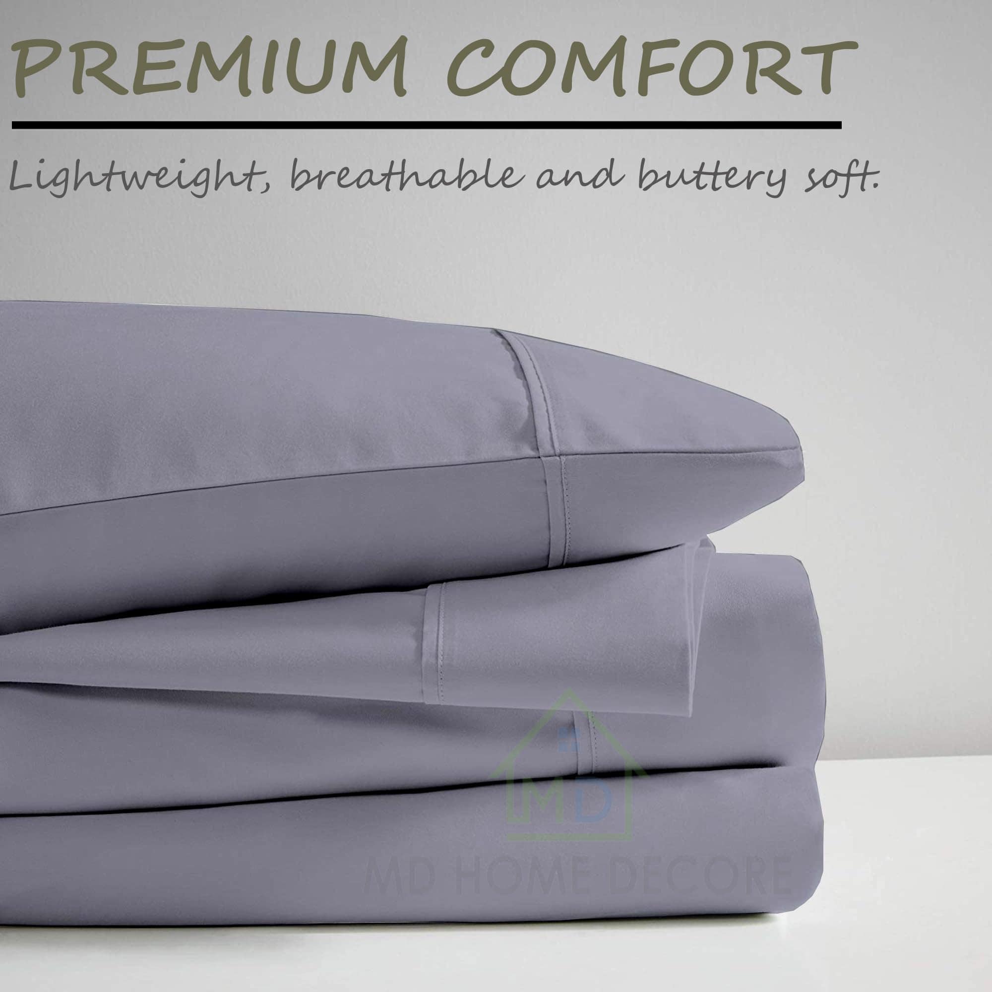 Juego de sábanas de bolsillo extra profundo (4 -Gris Claro S - Imagen 7