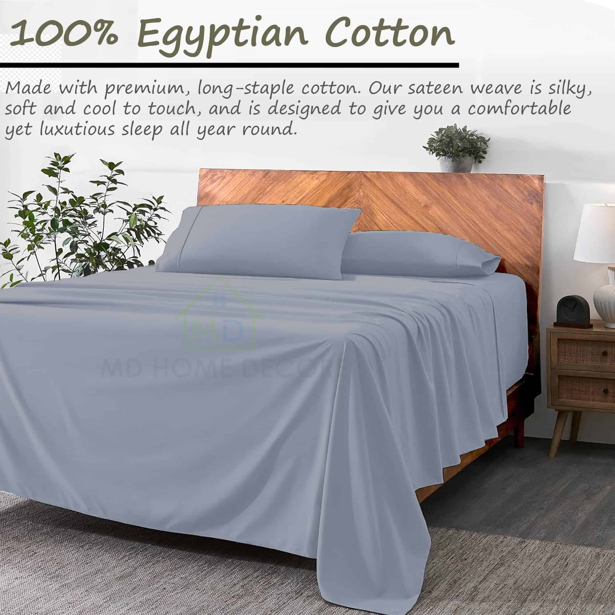 Juego de sábanas de bolsillo extra profundo (4 -Gris Claro S - Imagen 3