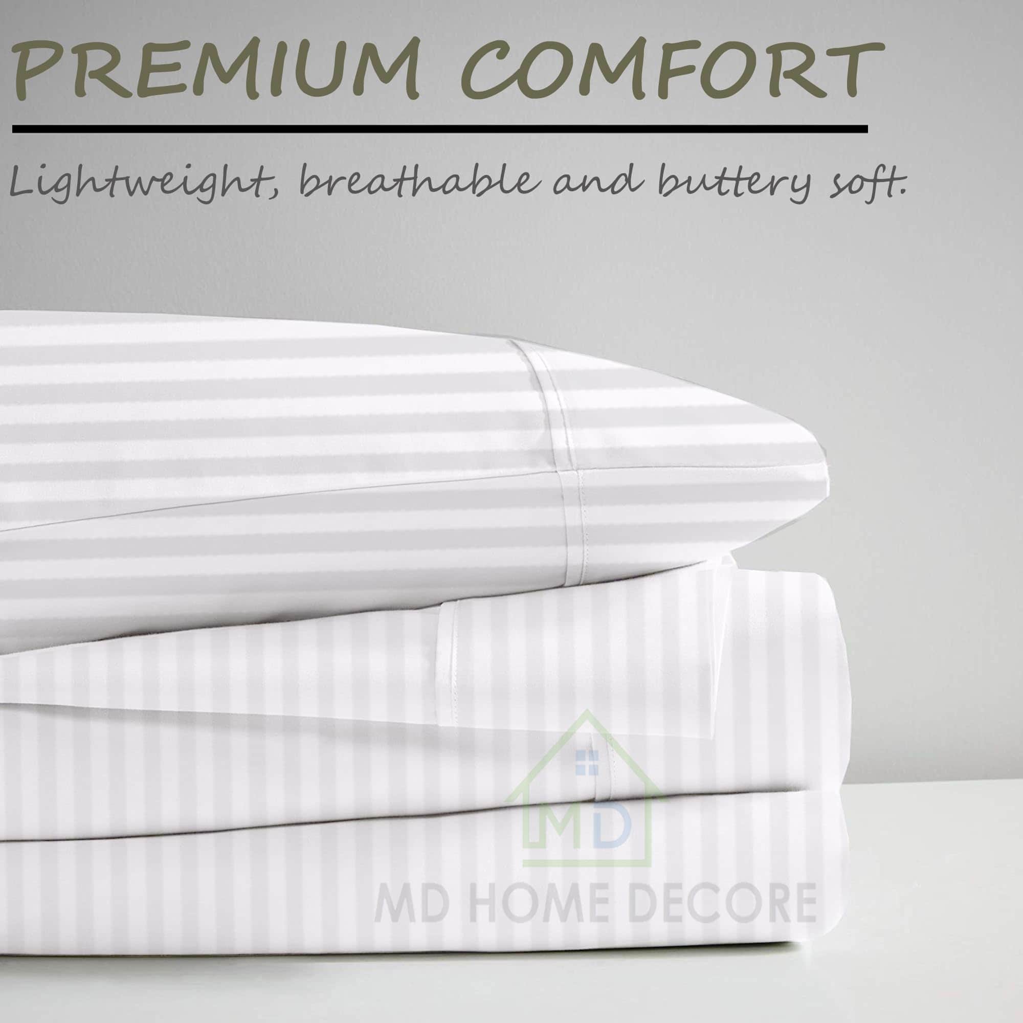 Juego de sábanas de 4 piezas Extra Deep Pocket 100% algodón - Imagen 7