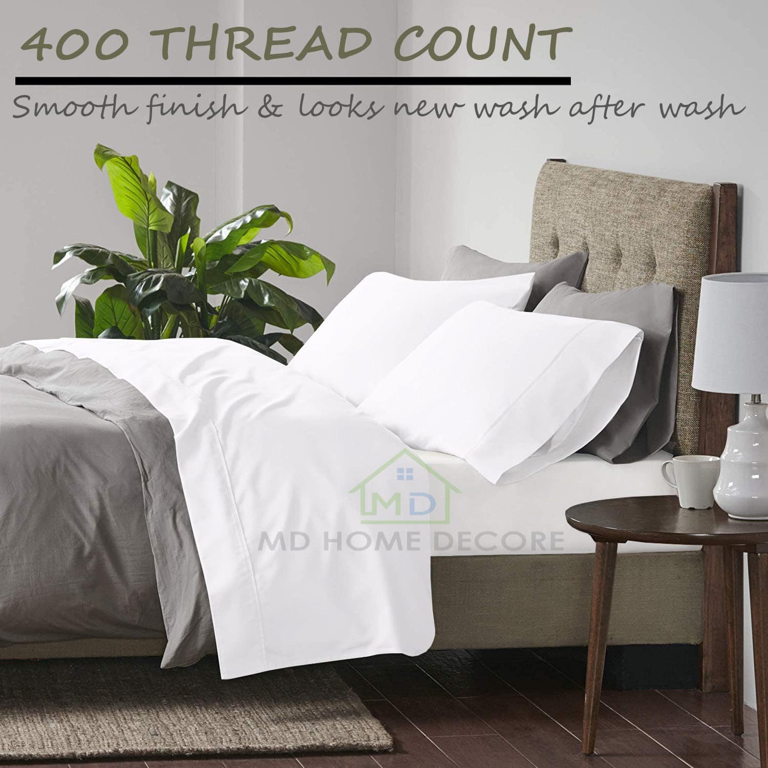 Juego de Sábanas de Bolsillo Extra Profundo MD Home Decore - Imagen 5