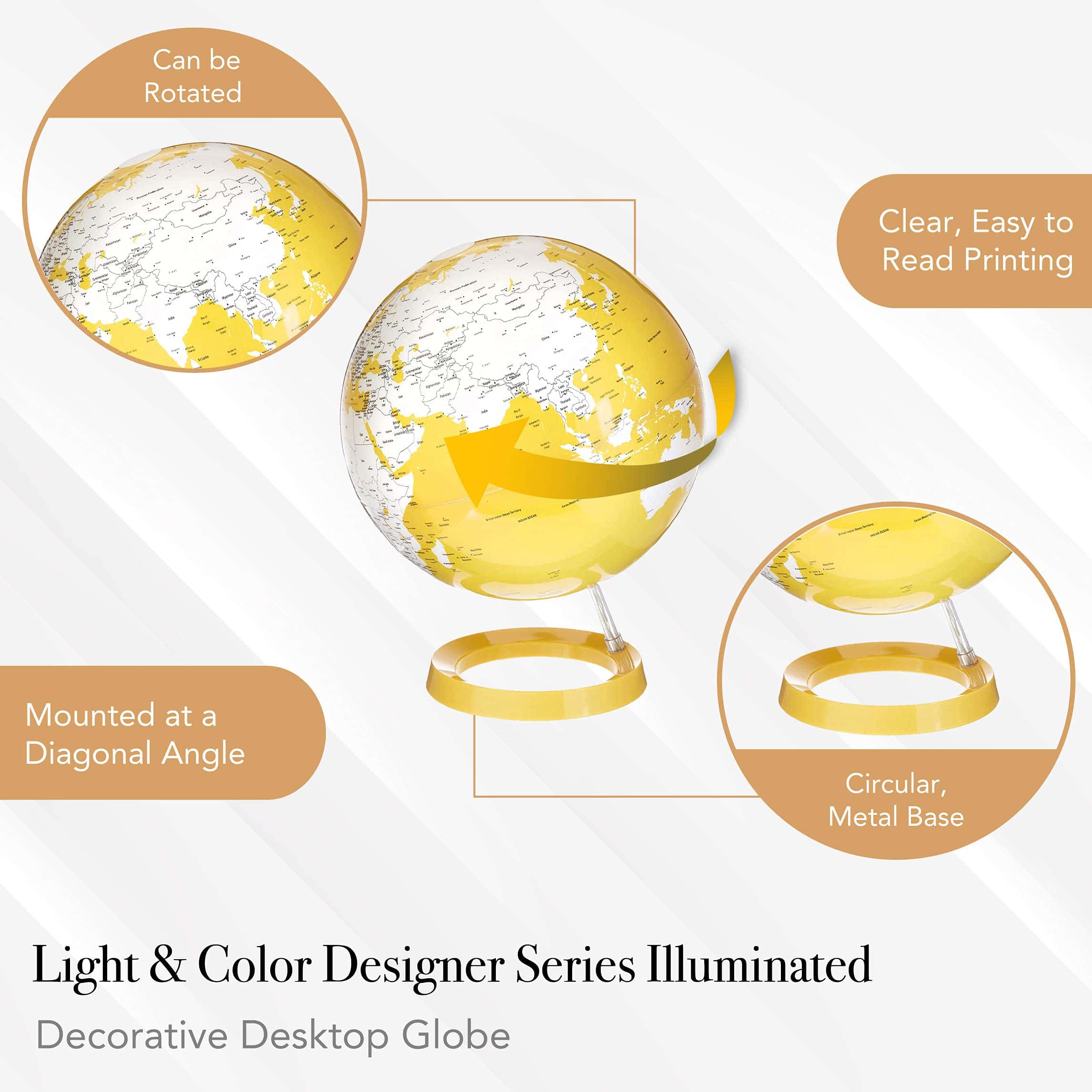 Globo Geographic Light & Color de Waypoint, Globo del Mundo - Imagen 3