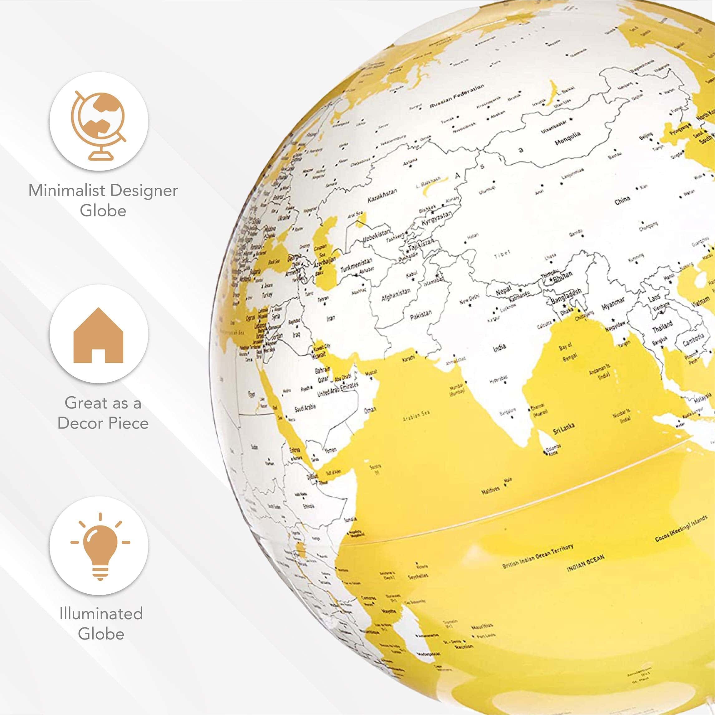 Globo Geographic Light & Color de Waypoint, Globo del Mundo - Imagen 5