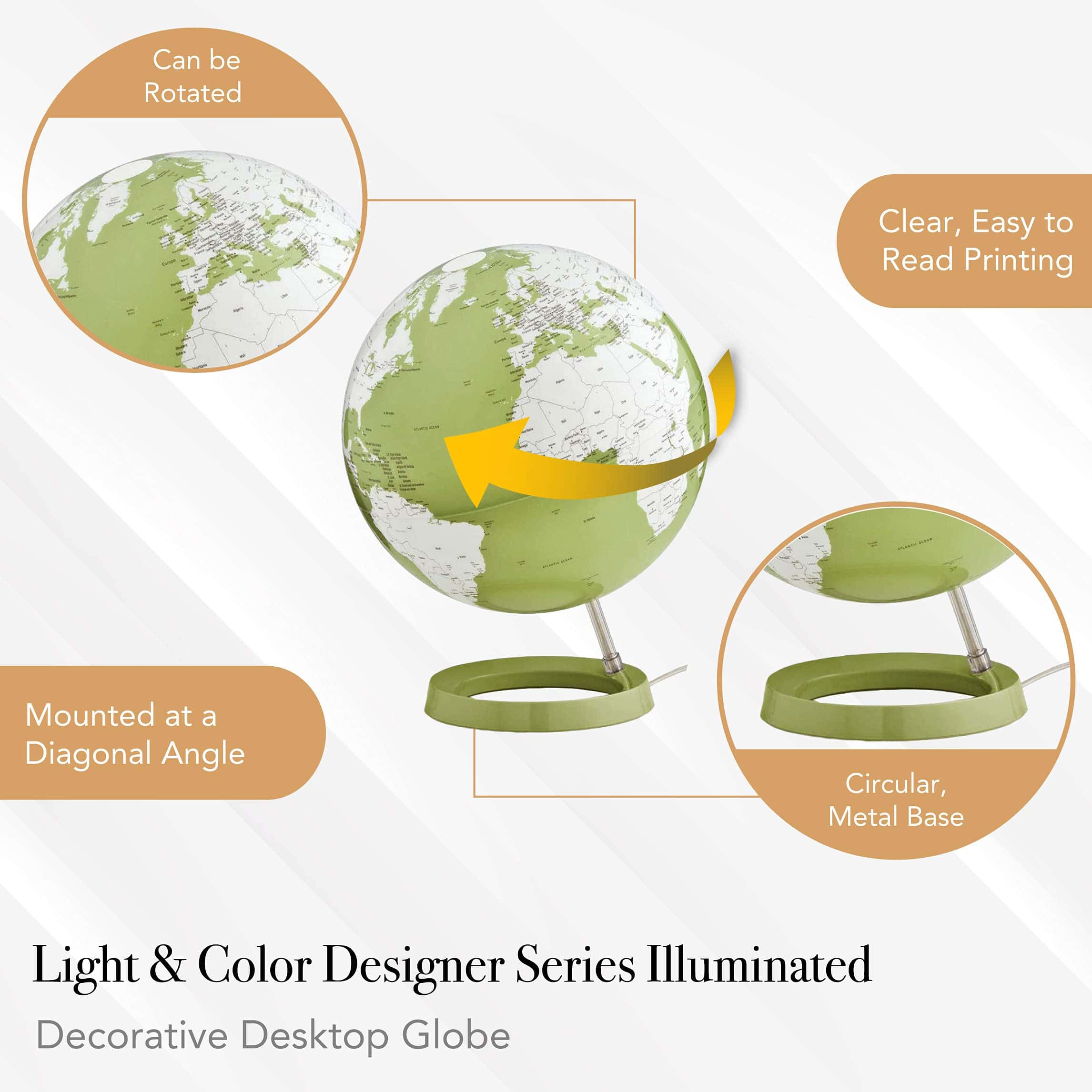 Globo del Mundo Iluminado Waypoint Geographic Light & - Imagen 3