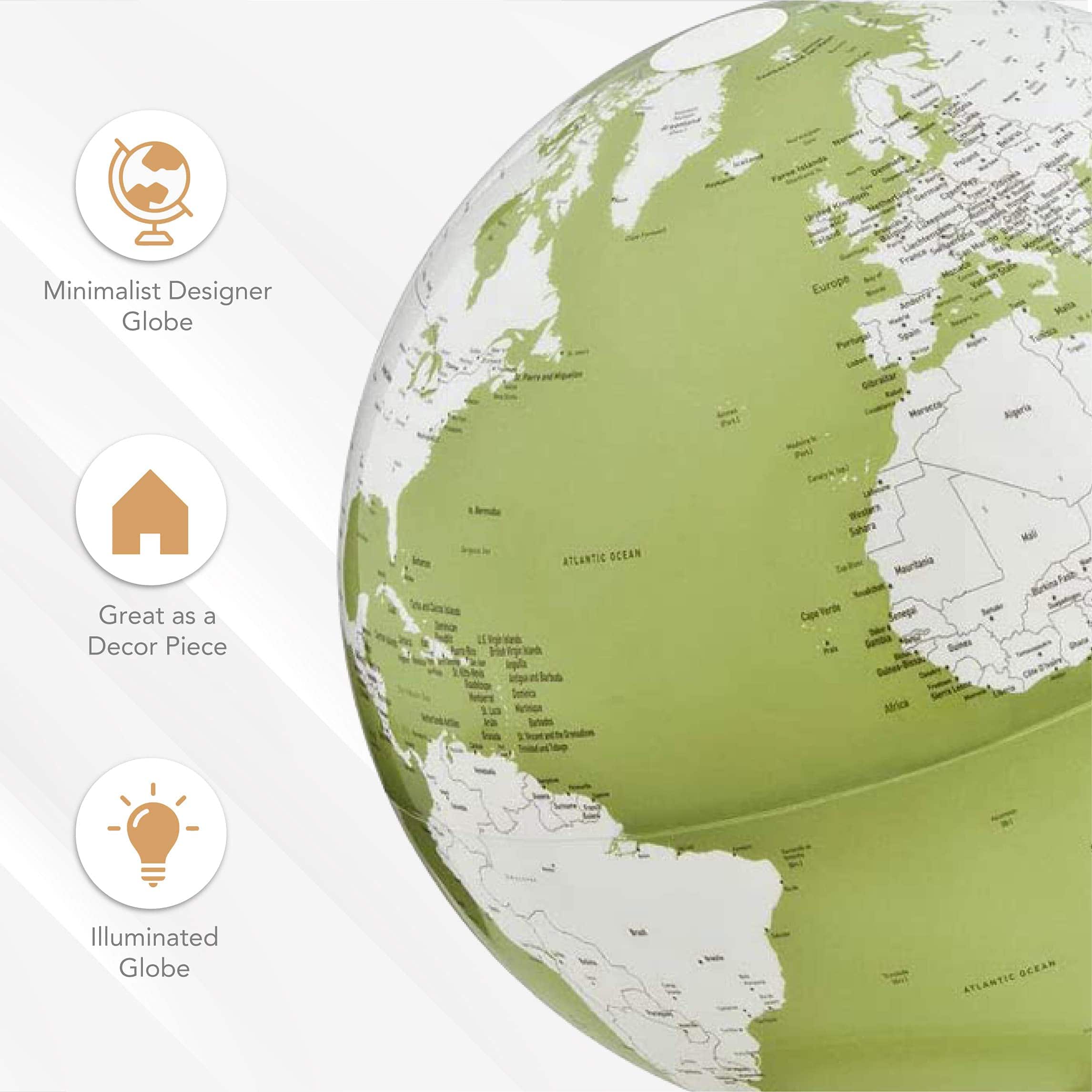 Globo del Mundo Iluminado Waypoint Geographic Light & - Imagen 5