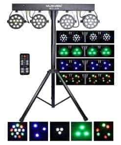 MUSYSIC Kit de Luces LED, 4 Par Powerhouse GigBar para