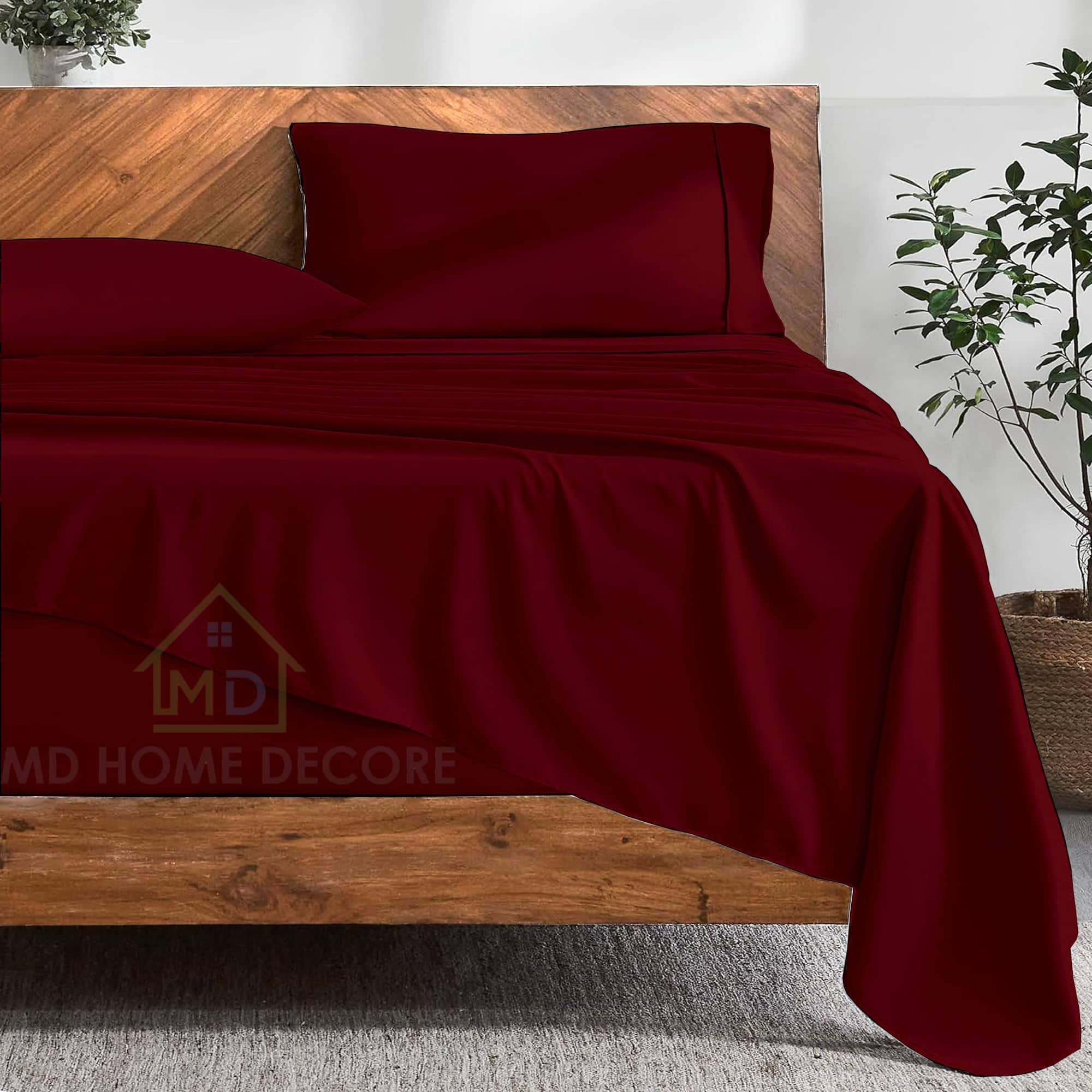 Juego de Sábanas King con Bolsillos Extra Profundos (4