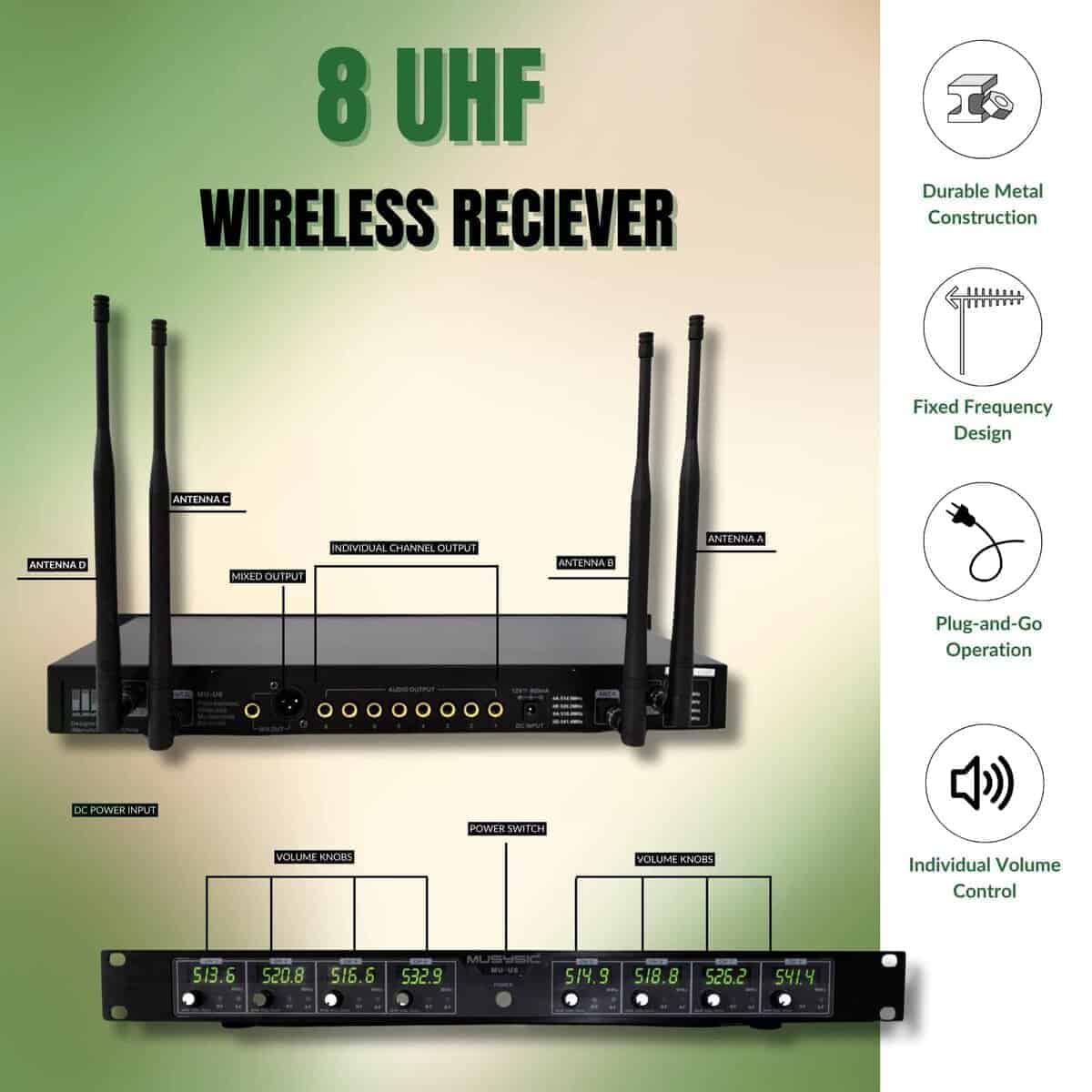 Sistema de Micrófono Inalámbrico MUSYSIC - Sistema de - Imagen 4