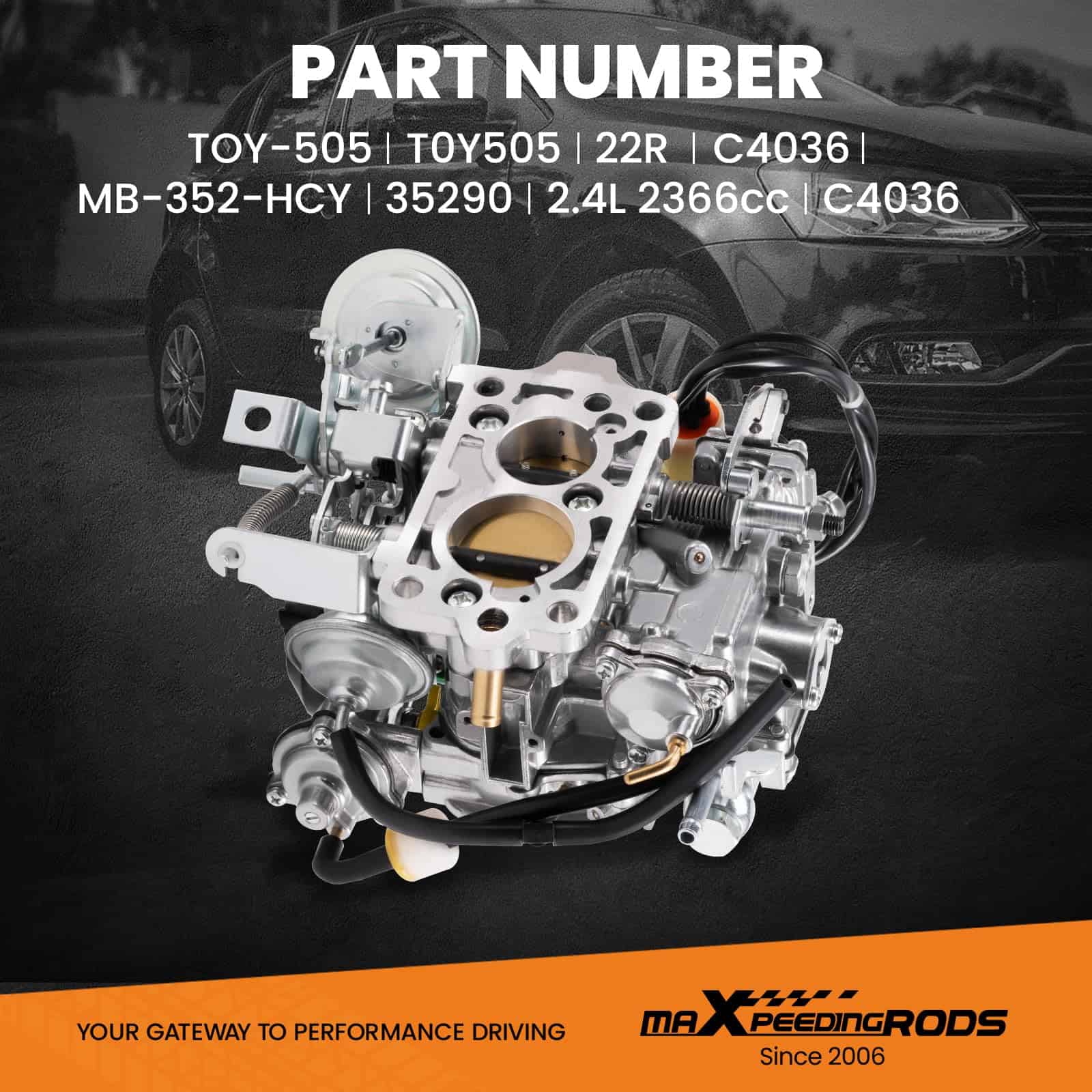 Carburador maXpeedingrods 2-Barrel 22R TOY-505 para Toyota - Imagen 5