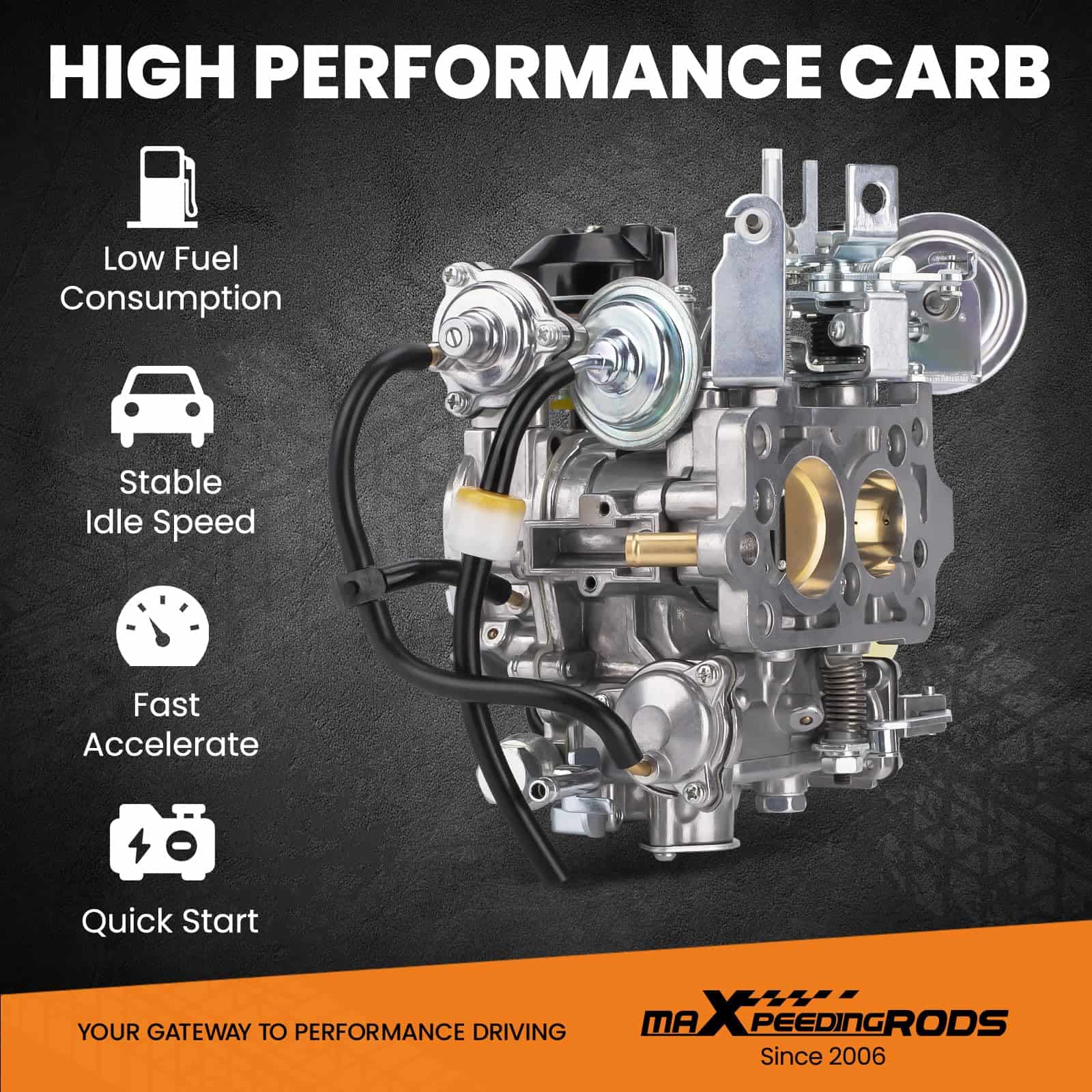 Carburador maXpeedingrods 2-Barrel 22R TOY-505 para Toyota - Imagen 6