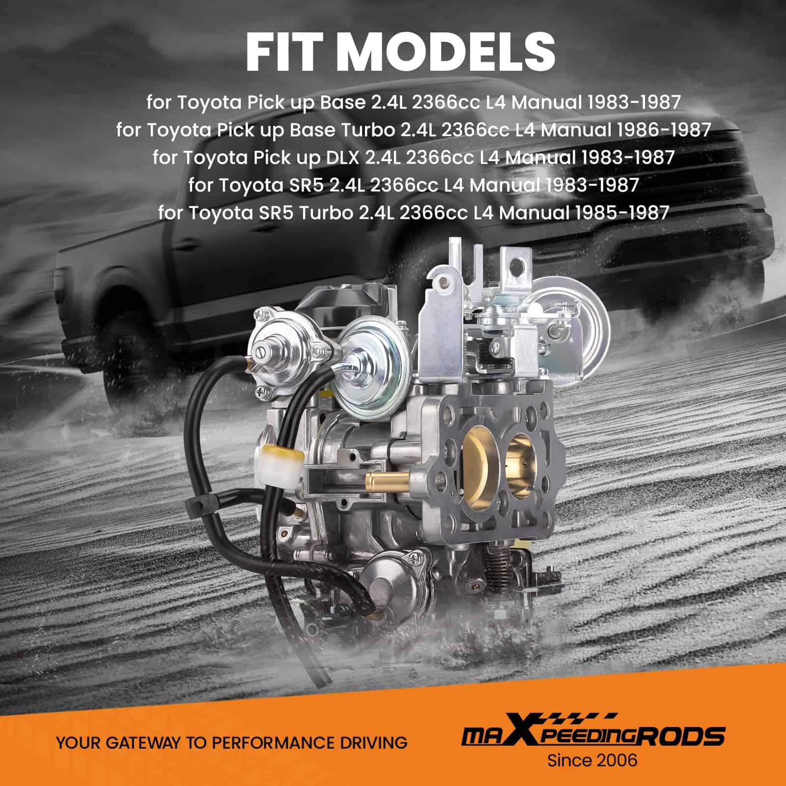 Carburador maXpeedingrods 2-Barrel 22R TOY-505 para Toyota - Imagen 4