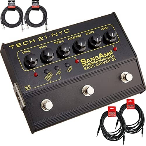 Tech 21 PBDR SansAmp Bass Driver DI Programable con 2