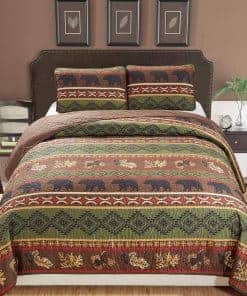 Juego de Colcha Marrón Rústica del Oeste Suroeste con