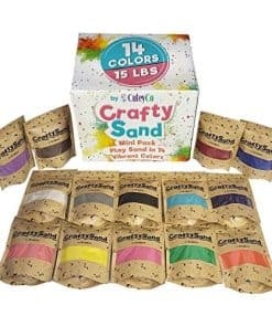 Kit de arena Crafty Sand CuteyCo - 14 Colores: 15 lbs de