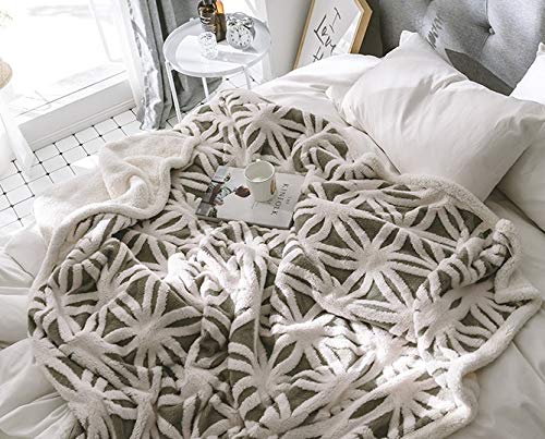 Manta de Sherpa Gris de Franela UKELER 60''×50'' Suave y - Imagen 8