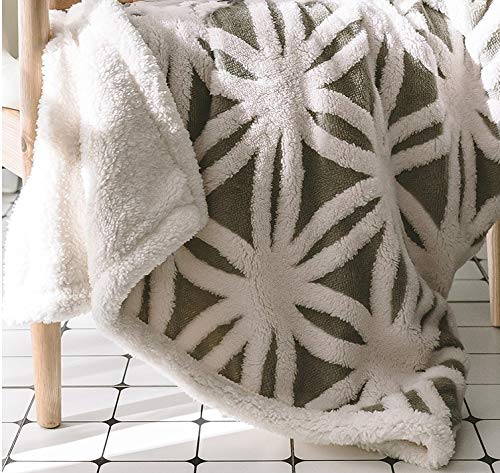 Manta de Sherpa Gris de Franela UKELER 60''×50'' Suave y - Imagen 4