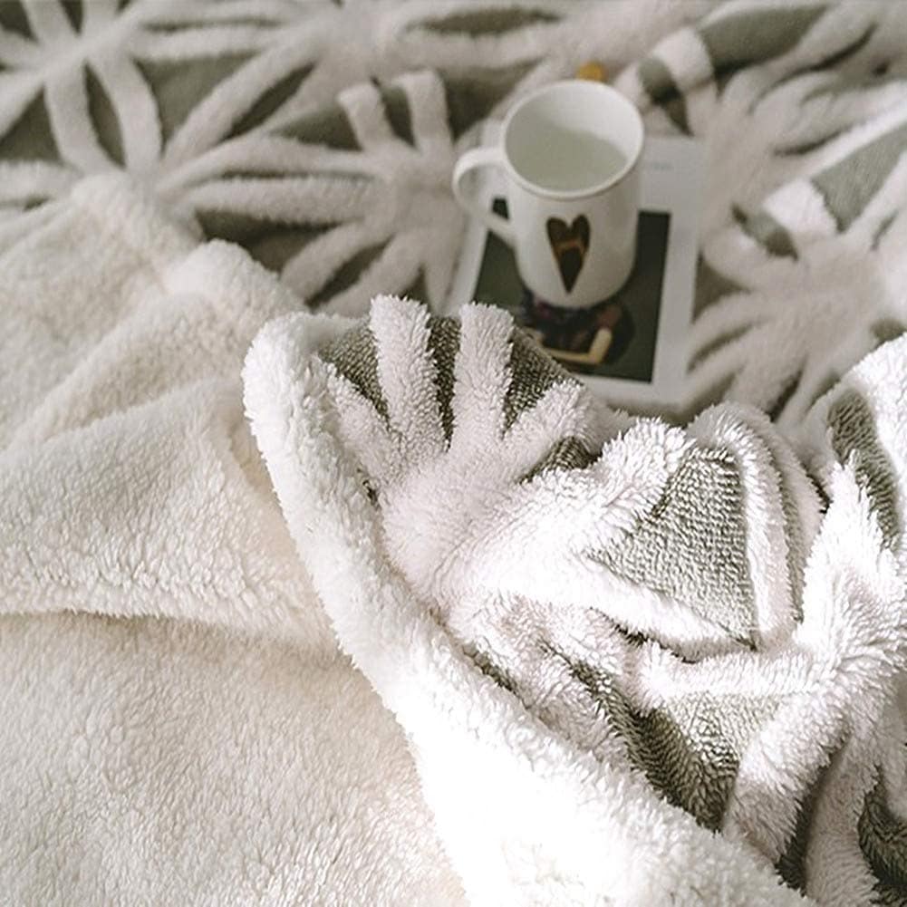 Manta de Sherpa Gris de Franela UKELER 60''×50'' Suave y - Imagen 5