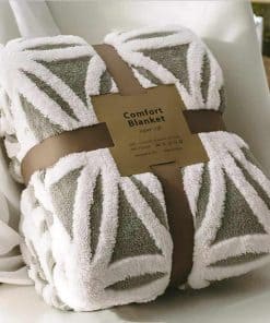 Manta de Sherpa Gris de Franela UKELER 60''×50'' Suave y