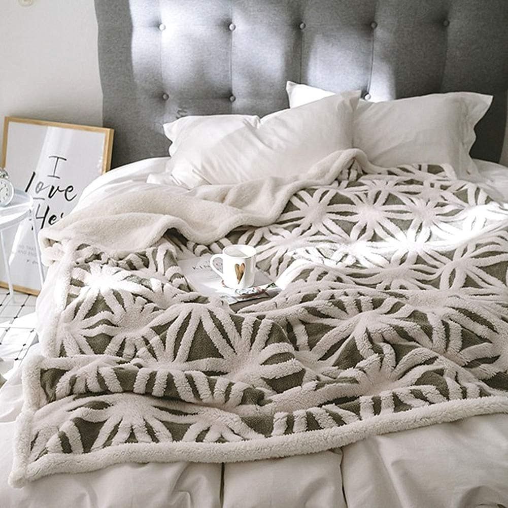 Manta de Sherpa Gris de Franela UKELER 60''×50'' Suave y - Imagen 6