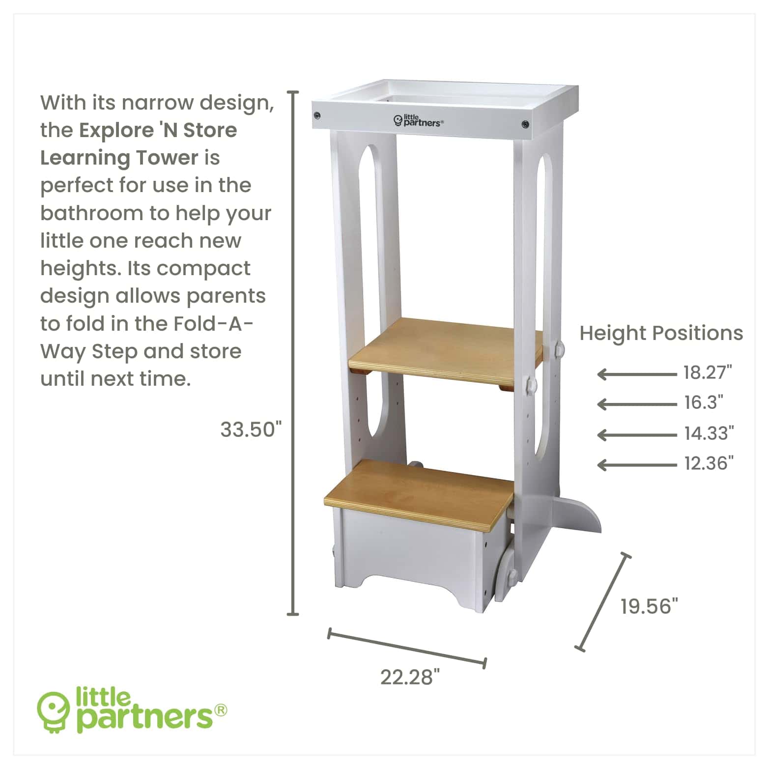Little Partners® Explore 'N Store Learning Tower® Taburete - Imagen 5