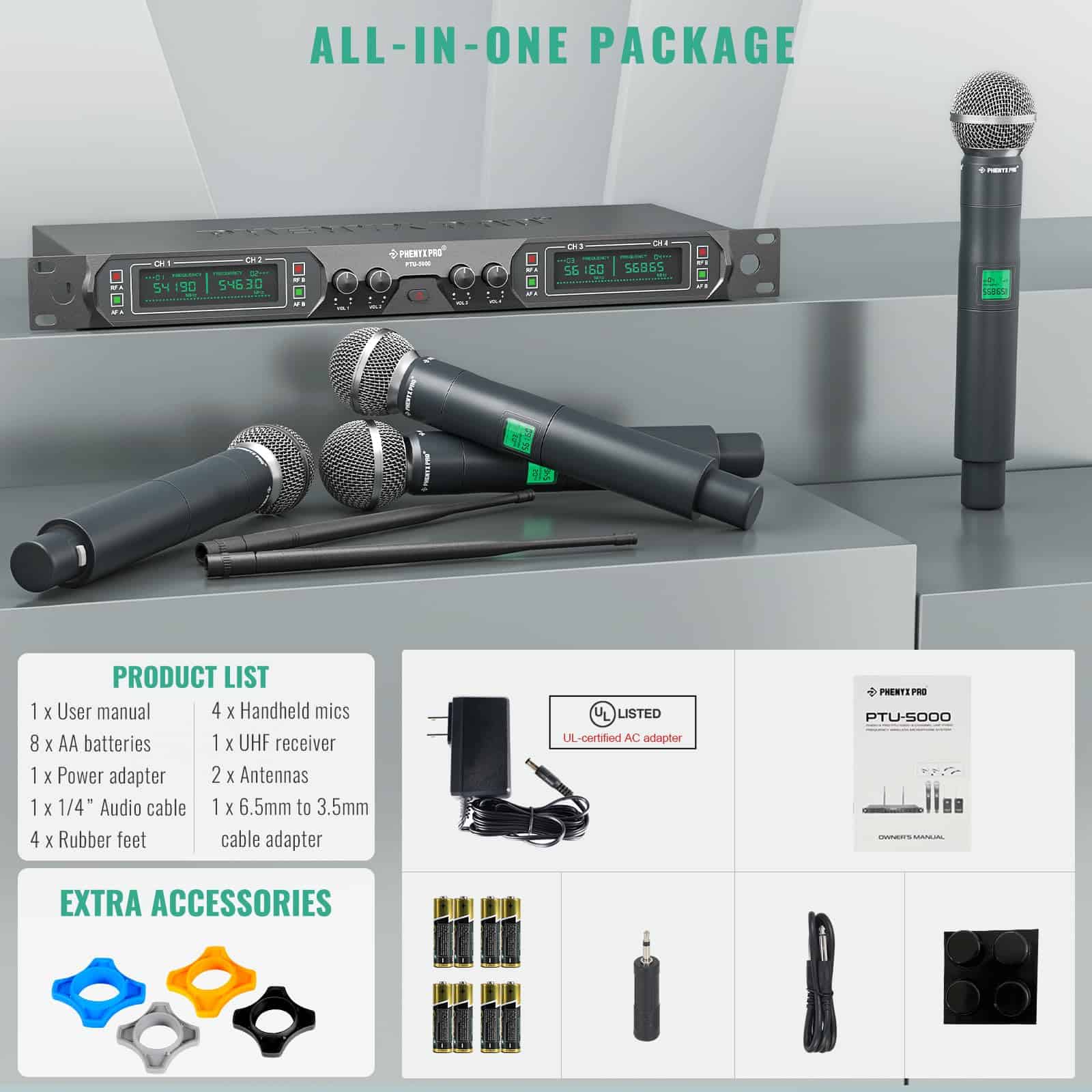 Sistema de micrófono inalámbrico Phenyx Pro, Micrófono - Imagen 7
